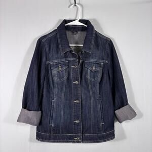 Guess Dark Blue Denim Jean Jacket Size XL C1